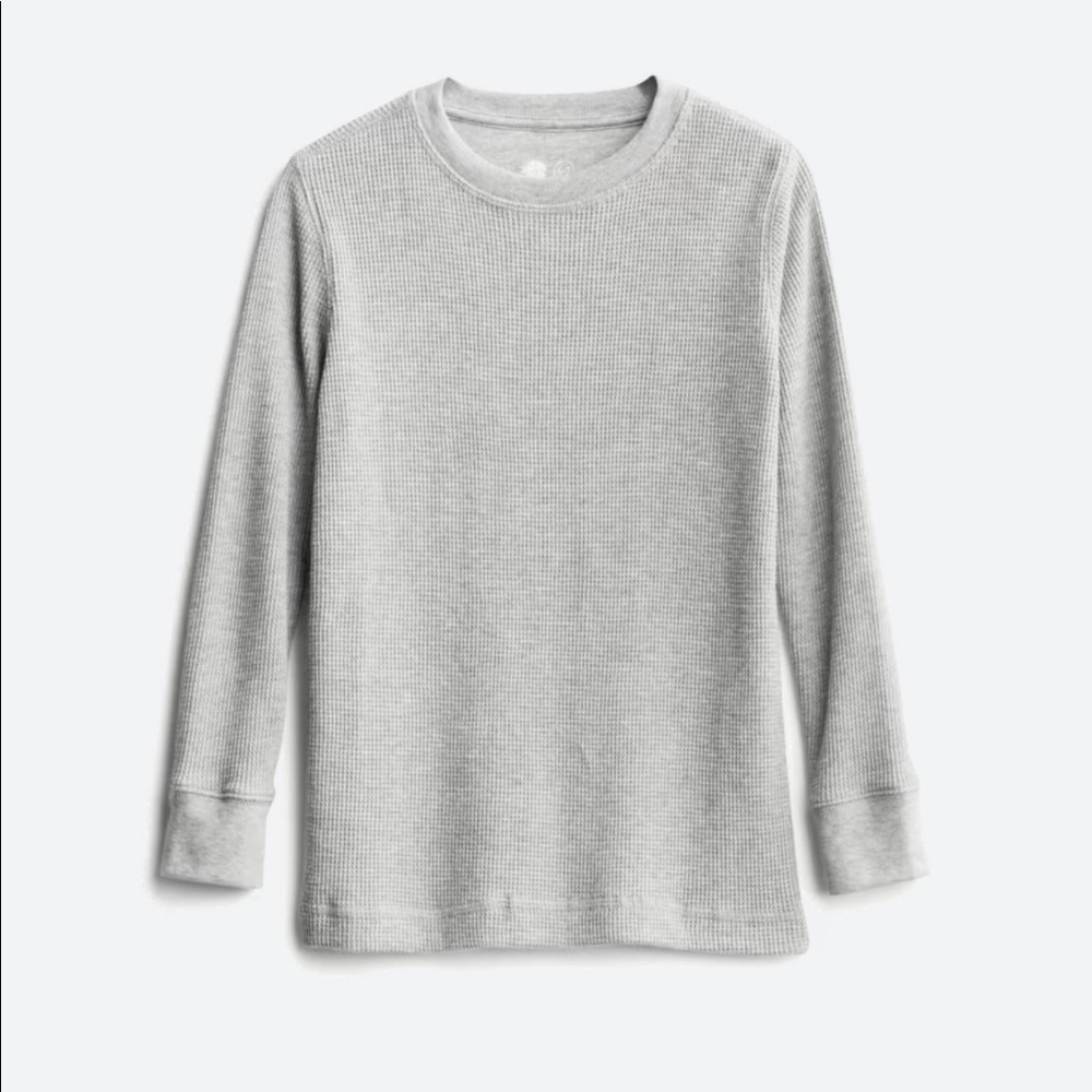 Stitch Fix Long Sleeve SZ 6/7 Waffle Knit Top- Grey